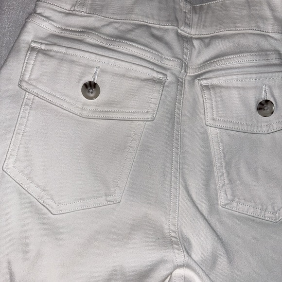 Spanx Stretch Twill Cropped Wide Leg Pull On White Pants Womens Size‎ Small - Picture 4 of 11